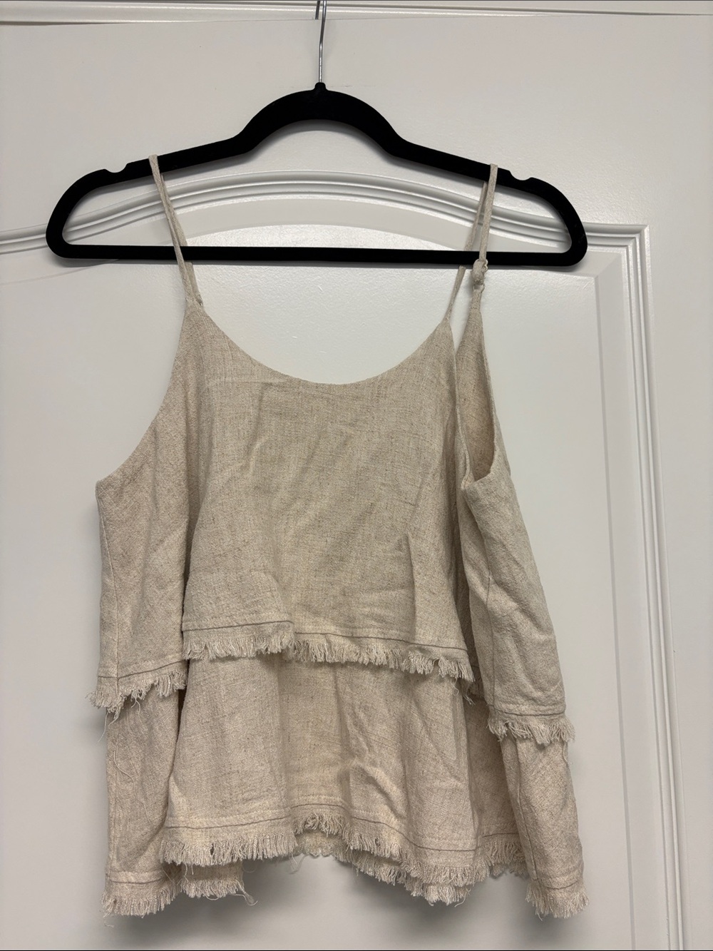 She + Sky Linen Layered Tank